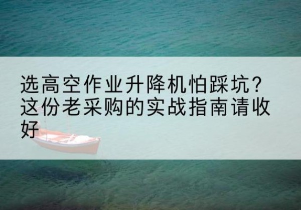 龙南高空作业升降机厂家推荐-选高空作业升降机怕踩坑？这份老采购的实战指南请收好